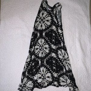 black and white tie-dye dress